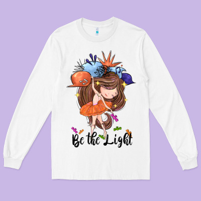 Be The Light Long Sleeve Tee Designed By Cowgirlartshop