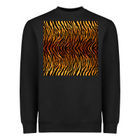 Black tiger seamless pattern Heavyweight Sweatshirt - BundleAndBundleShop