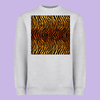 Tiger Seamless Pattern Heavyweight Sweatshirt Designed By Bundleandbundleshop