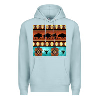 Blue Mist native american aztec seamless pattern 2 Premium Hoodie - BundleAndBundleShop