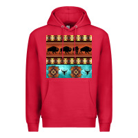 Cardinal native american aztec seamless pattern 2 Premium Hoodie - BundleAndBundleShop