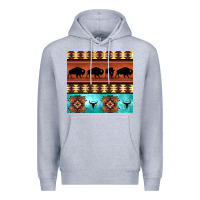 Heather Grey native american aztec seamless pattern 2 Premium Hoodie - BundleAndBundleShop
