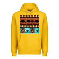 Lemon native american aztec seamless pattern 2 Premium Hoodie - BundleAndBundleShop