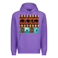 Purple native american aztec seamless pattern 2 Premium Hoodie - BundleAndBundleShop