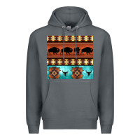 Rock native american aztec seamless pattern 2 Premium Hoodie - BundleAndBundleShop