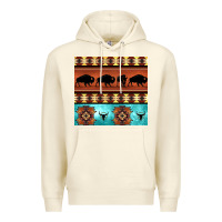 Sandshell native american aztec seamless pattern 2 Premium Hoodie - BundleAndBundleShop