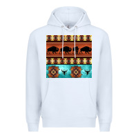 White native american aztec seamless pattern 2 Premium Hoodie - BundleAndBundleShop