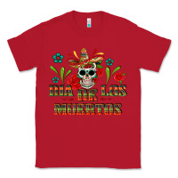 Red Dia De Los Muertos Classic Tee - texasbilliewilder