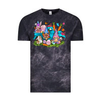 Cloud Black Easter gnomies with truck Easter Day Vintage Tee - HowdyJamesFarm