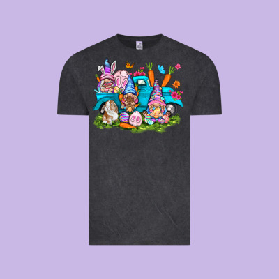 Easter Gnomies With Truck Easter Day Vintage Tee Designed By Howdyjamesfarm