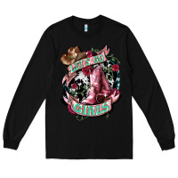 Black Let's go Girl's Cowboy boots Long Sleeve Tee - HowdyJamesFarm