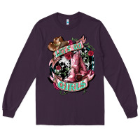 Plum Let's go Girl's Cowboy boots Long Sleeve Tee - HowdyJamesFarm