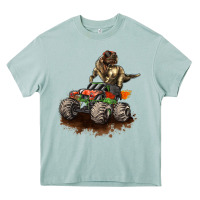 Arona monster truck and t rex dinosaur Heavy Core Tee - LillyAllenDesigns