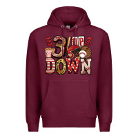 Burgundy three up three down baseball Premium Hoodie - Jasminsmagicworld