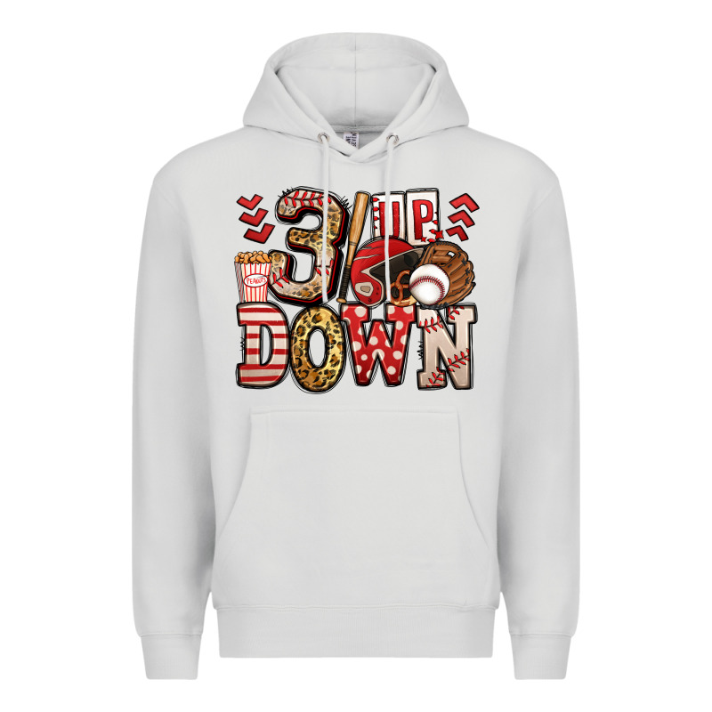 Three Up Three Down Baseball Premium Hoodie by Jasminsmagicworld | Teevron