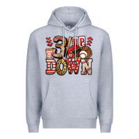 Heather Grey three up three down baseball Premium Hoodie - Jasminsmagicworld