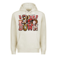 Oatmeal Heather three up three down baseball Premium Hoodie - Jasminsmagicworld