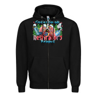 Black santa's favorite respiratory therapist Zipper Hoodie - CowhideDigitalArt
