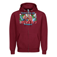 Burgundy santa's favorite respiratory therapist Zipper Hoodie - CowhideDigitalArt