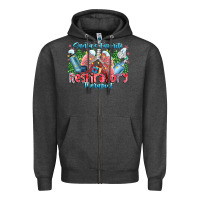 Charcoal Heather santa's favorite respiratory therapist Zipper Hoodie - CowhideDigitalArt