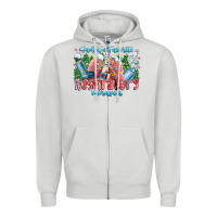 Dove Grey santa's favorite respiratory therapist Zipper Hoodie - CowhideDigitalArt