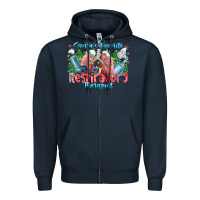 Navy santa's favorite respiratory therapist Zipper Hoodie - CowhideDigitalArt