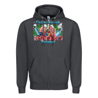Smoke santa's favorite respiratory therapist Zipper Hoodie - CowhideDigitalArt