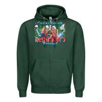 Sports Green santa's favorite respiratory therapist Zipper Hoodie - CowhideDigitalArt
