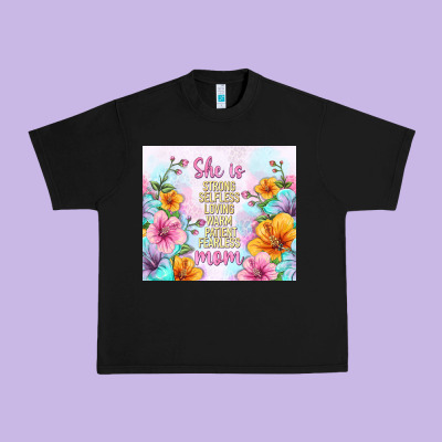 She Is Mom With Flowers Urban Heavy Tee Designed By Tumblerdesignbyshophia