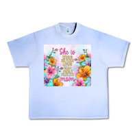 Grape Ice she is mom with flowers Urban Heavy Tee - TumblerDesignByShophia