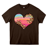 Chocolate Brown valentine s day colorful heart Heavy Core Tee - LillyAllenDesigns
