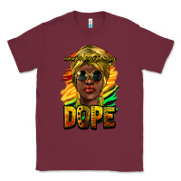 Burgundy unapologetically dope afro Classic Tee - NancyCooperArtShop