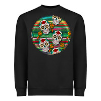 Black hispanic heritage month round earrings 4 Heavyweight Sweatshirt - BundleAndBundleShop