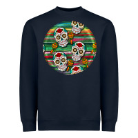 Navy hispanic heritage month round earrings 4 Heavyweight Sweatshirt - BundleAndBundleShop