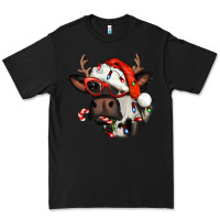 Black Christmas cow with antlers Premium Tee - Jasminsmagicworld