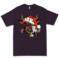Plum Christmas cow with antlers Premium Tee - Jasminsmagicworld
