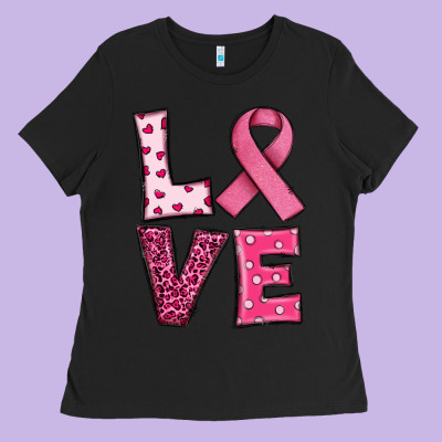 Western Breast Cancer Love Ladies Tee Designed By Ranaportraitstore