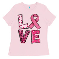 Bubblegum Pink Western Breast Cancer Love Ladies Tee - RanaPortraitStore