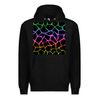 Black giraffe glitter seamless pattern Premium Hoodie - BundleAndBundleShop
