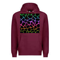 Burgundy giraffe glitter seamless pattern Premium Hoodie - BundleAndBundleShop