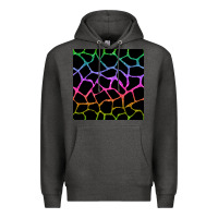 Charcoal Heather giraffe glitter seamless pattern Premium Hoodie - BundleAndBundleShop