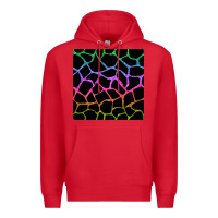 Red giraffe glitter seamless pattern Premium Hoodie - BundleAndBundleShop