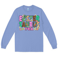 Colony Blue Easter Saurus Nurse Easter Day Long Sleeve Tee - HowdyJamesFarm