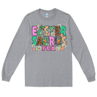 Heather Grey Easter Saurus Nurse Easter Day Long Sleeve Tee - HowdyJamesFarm
