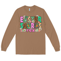 Toasted Coconut Easter Saurus Nurse Easter Day Long Sleeve Tee - HowdyJamesFarm