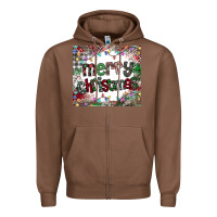 Chestnut merry Christmas Zipper Hoodie - CowhideDigitalArt