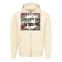 Sandshell merry Christmas Zipper Hoodie - CowhideDigitalArt
