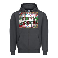 Smoke merry Christmas Zipper Hoodie - CowhideDigitalArt