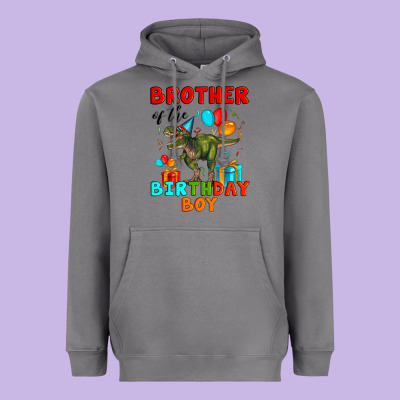 Brother Of The Birthday Boy T Rex Heavyweight Hoodie Designed By Artiststas