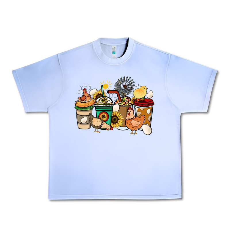 Chicken Coffee Cups Urban Heavy Tee by HowdyJamesFarm | Teevron
